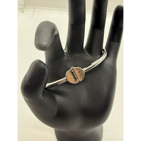 Bellagio BelTempo Fiori Floral Women Hidden Dial Bracelet Watch Silver Turquoise - Picture 2 of 9